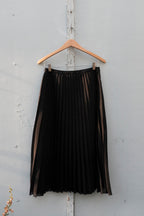Sheer Plisse Skirt - Black