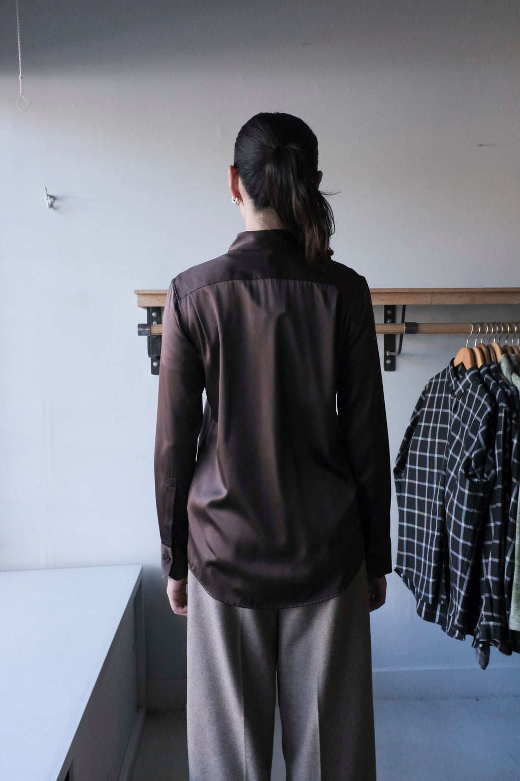 Silk Shirt - Dark Chocolate
