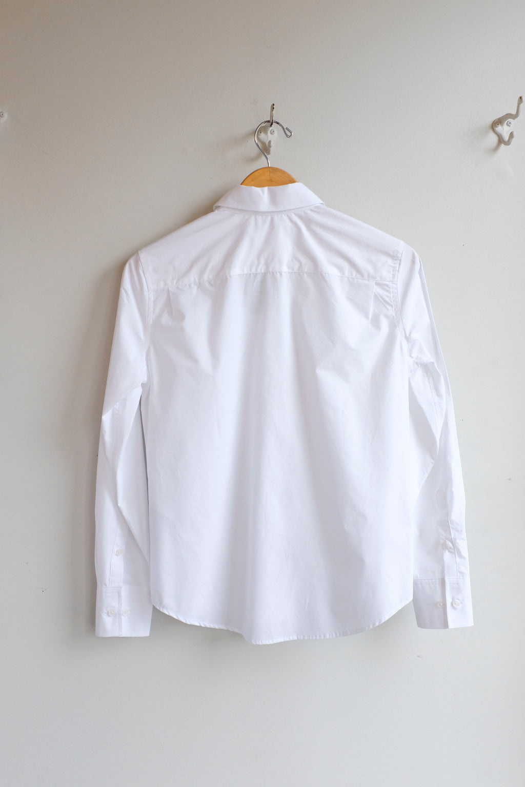 Filippa K - Slim Washed Cotton Shirt - White - Flat - Back