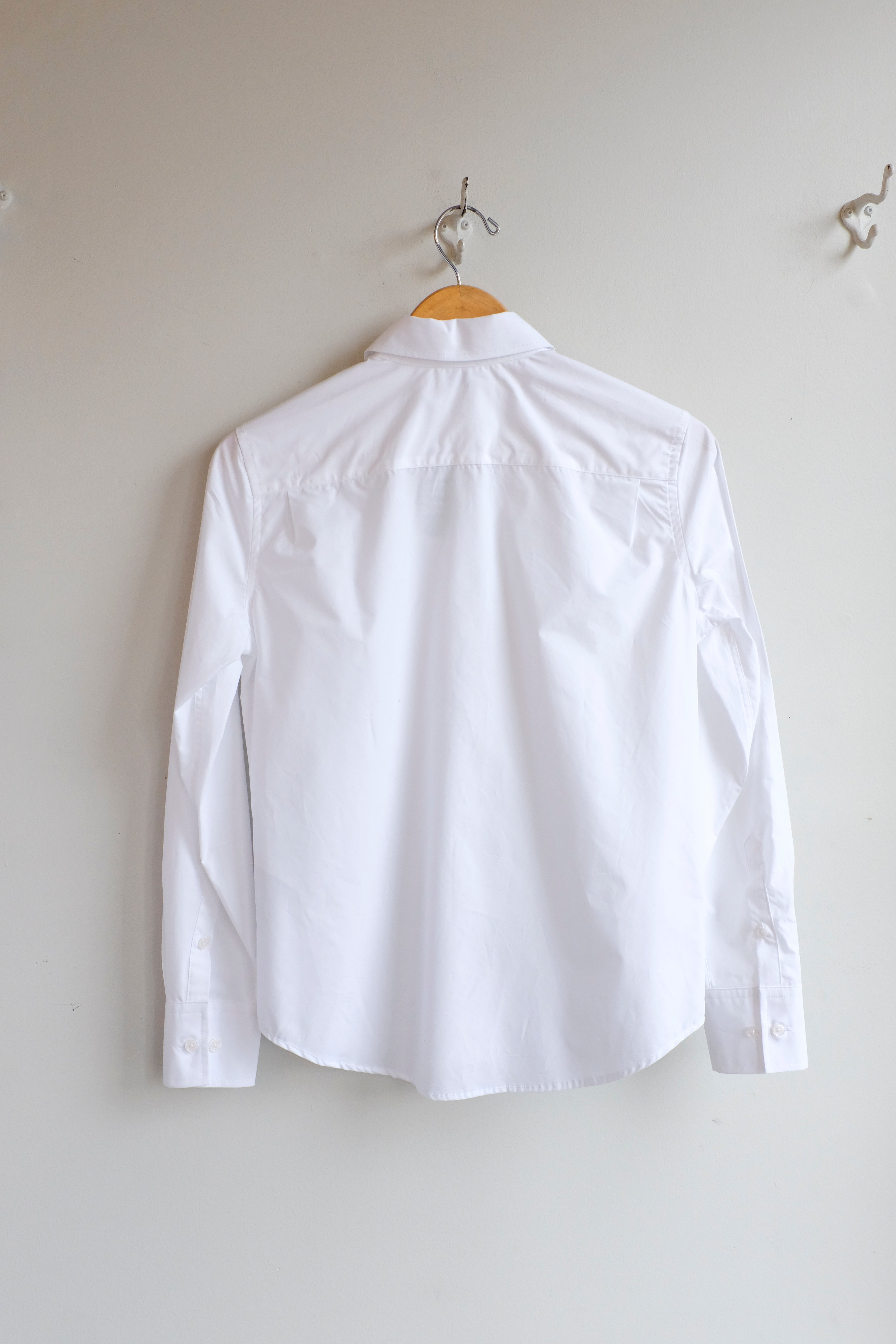 Filippa K - Slim Washed Cotton Shirt - White - Flat - Back