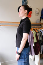 Load image into Gallery viewer, Filippa K - Jersey Short Sleeve Shirt - Black - side
