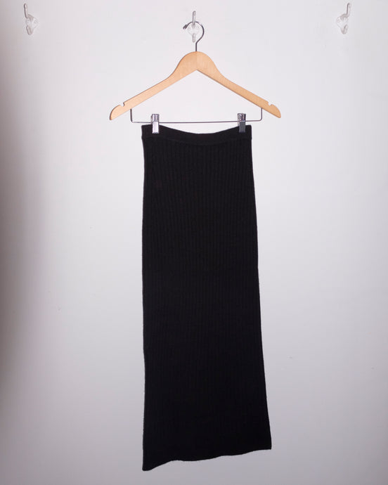 Filippa K - Rib Knit Skirt - Black - flat front