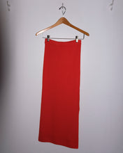 Load image into Gallery viewer, Filippa K - Rib Knit Skirt - Red Orange - flat front
