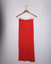 Load image into Gallery viewer, Filippa K - Rib Knit Skirt - Red Orange - flat back
