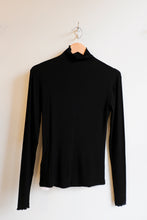 Load image into Gallery viewer, Filippa K - Sheer Wool Mock Top - Black - flat back
