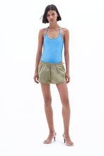 Load image into Gallery viewer, Filippa K Strappy Swimsuit - Blue Shiny - front model

