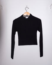 Load image into Gallery viewer, Filippa K - Wool Rib Sweater - Black - flat front
