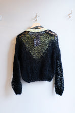 Load image into Gallery viewer, Gudrun Gudrun - Aurora Sweater - Black Yellow (Mohair) - flat back
