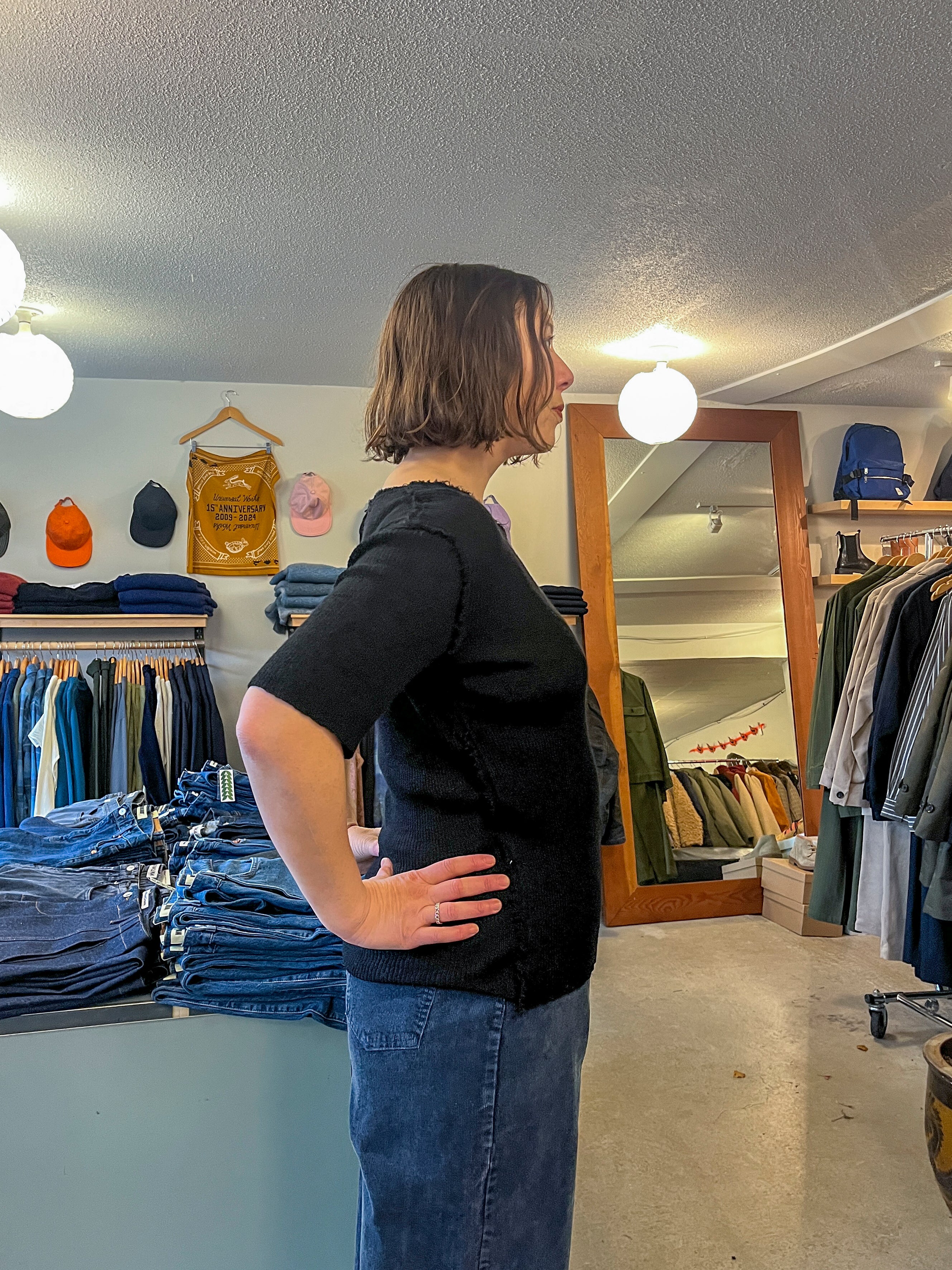 Gudrun - Brita Top - Black (Merino) - side