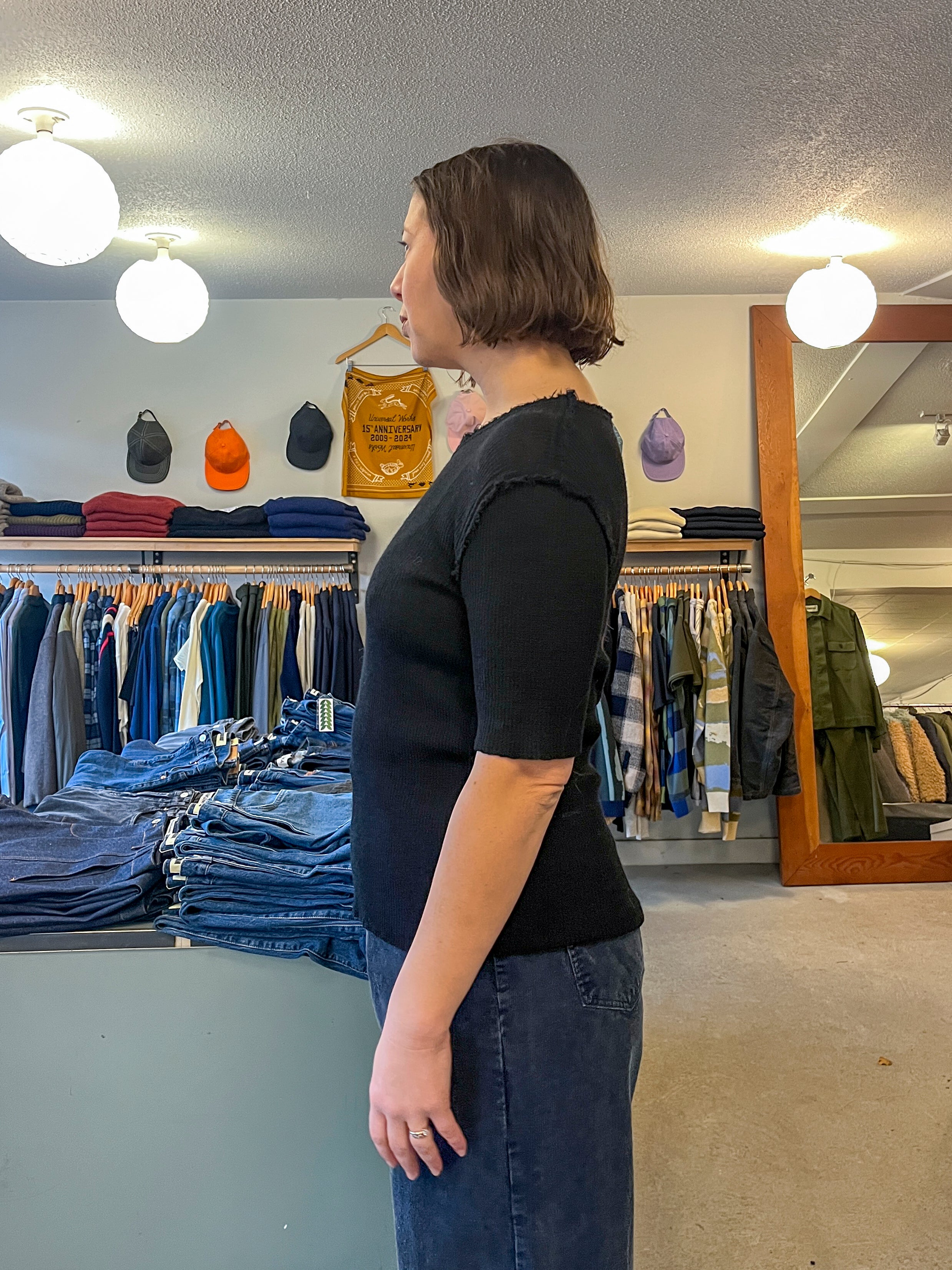 Gudrun - Brita Top - Black (Merino) - side