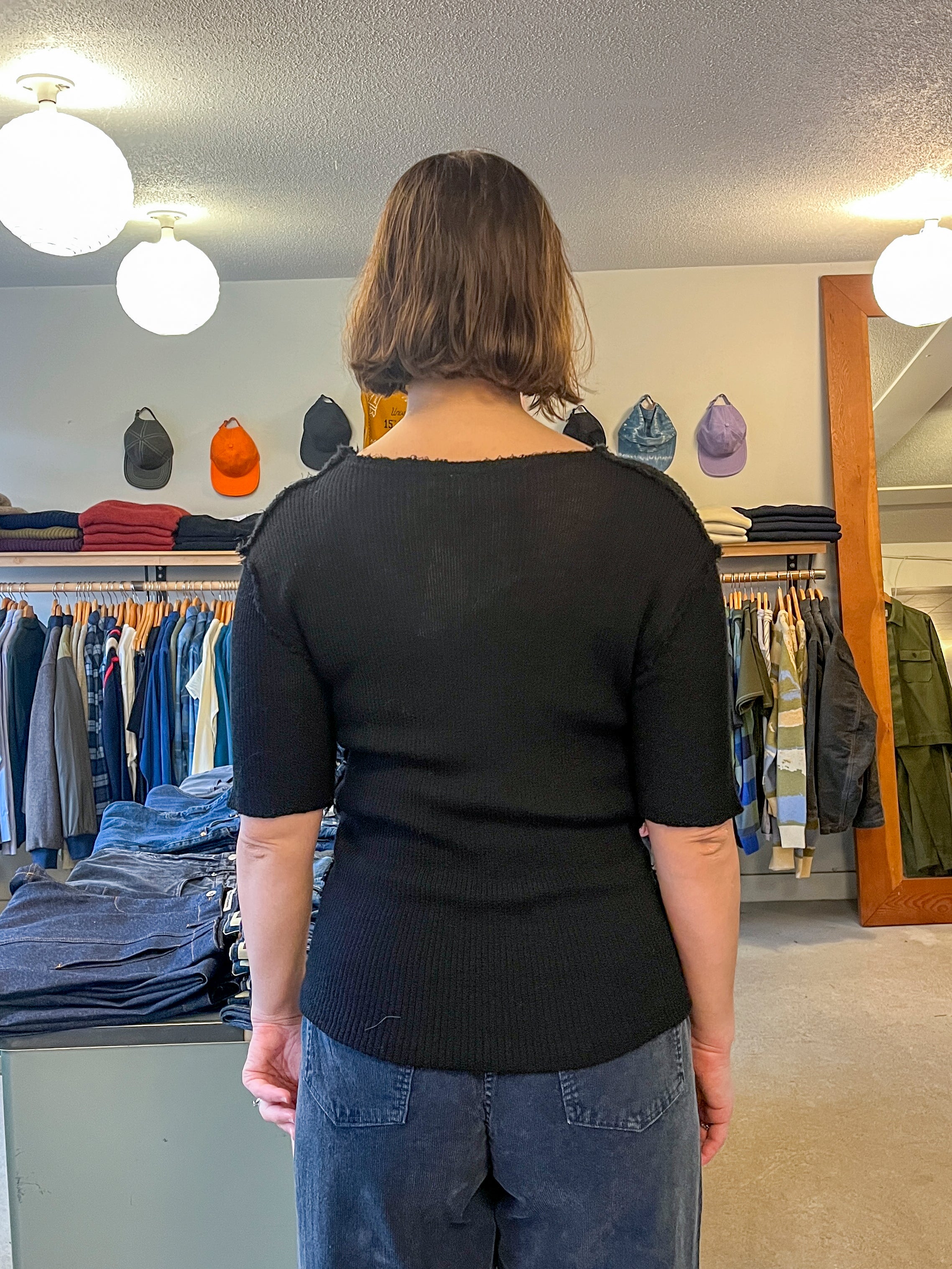 Gudrun - Brita Top - Black (Merino) - back