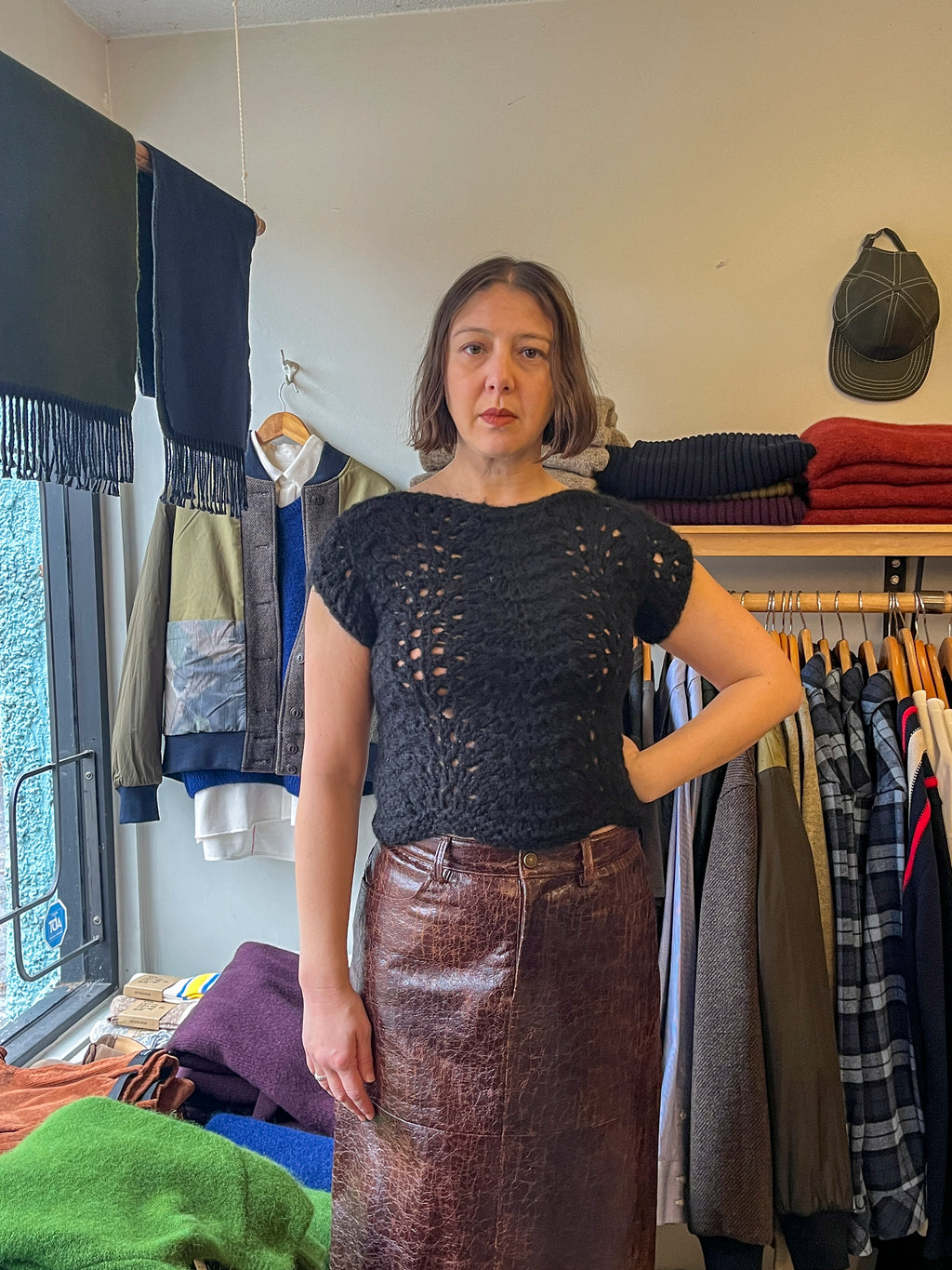 Gudrun Gudrun  - Brot Top - Black (Alpaca) - front