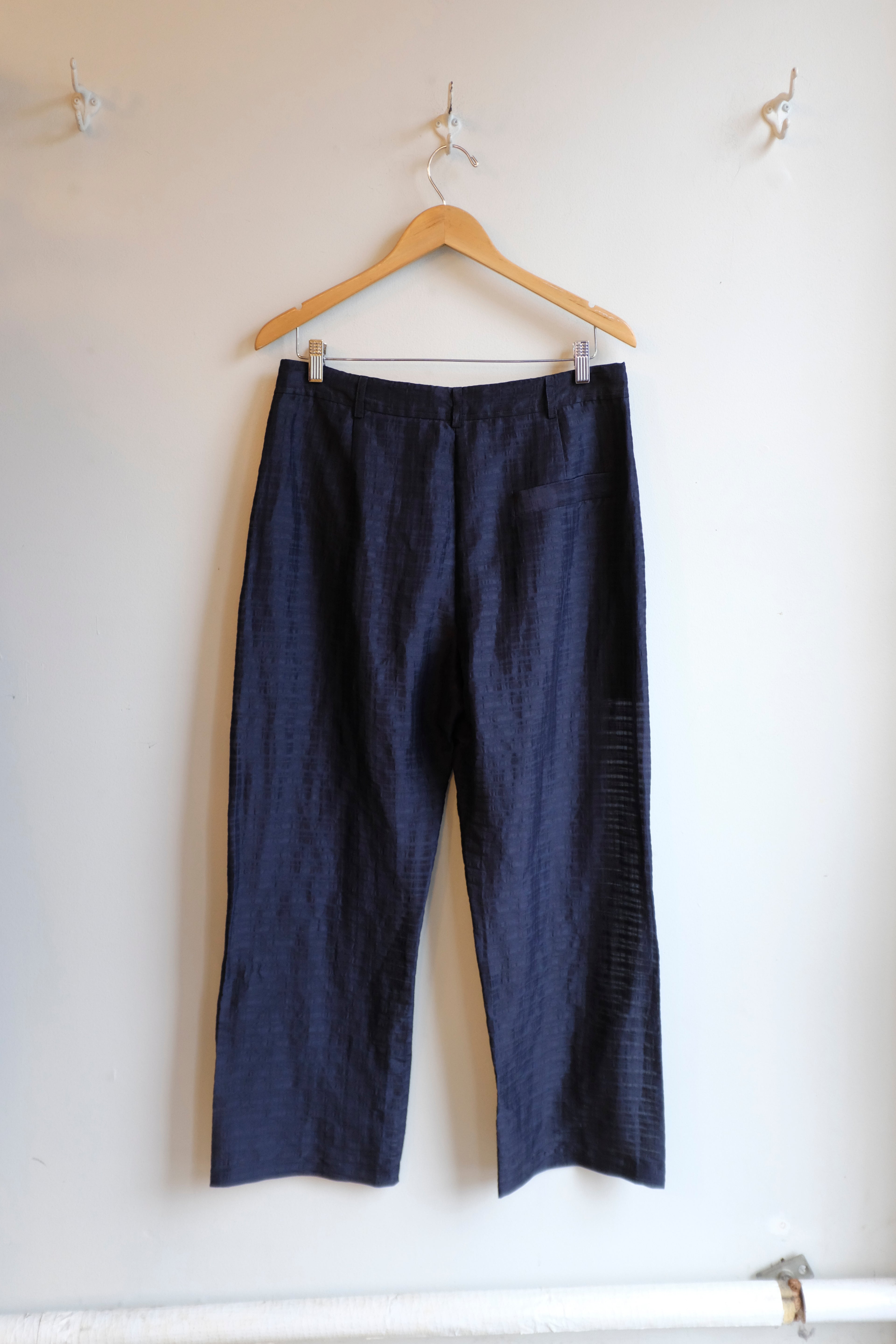 Henrik Vibskov - Artist Pants - Navy - flat back