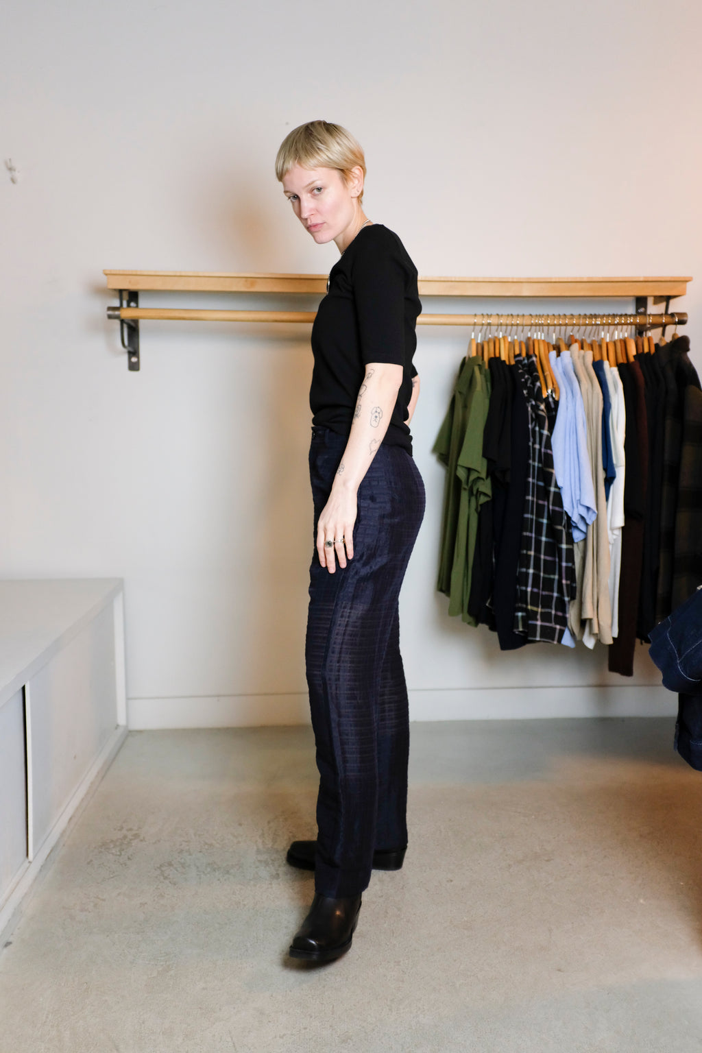 Henrik Vibskov - Artist Pants - Navy - Side