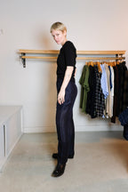 YMC - Charlotte Short Sleeve Top - Navy - Side