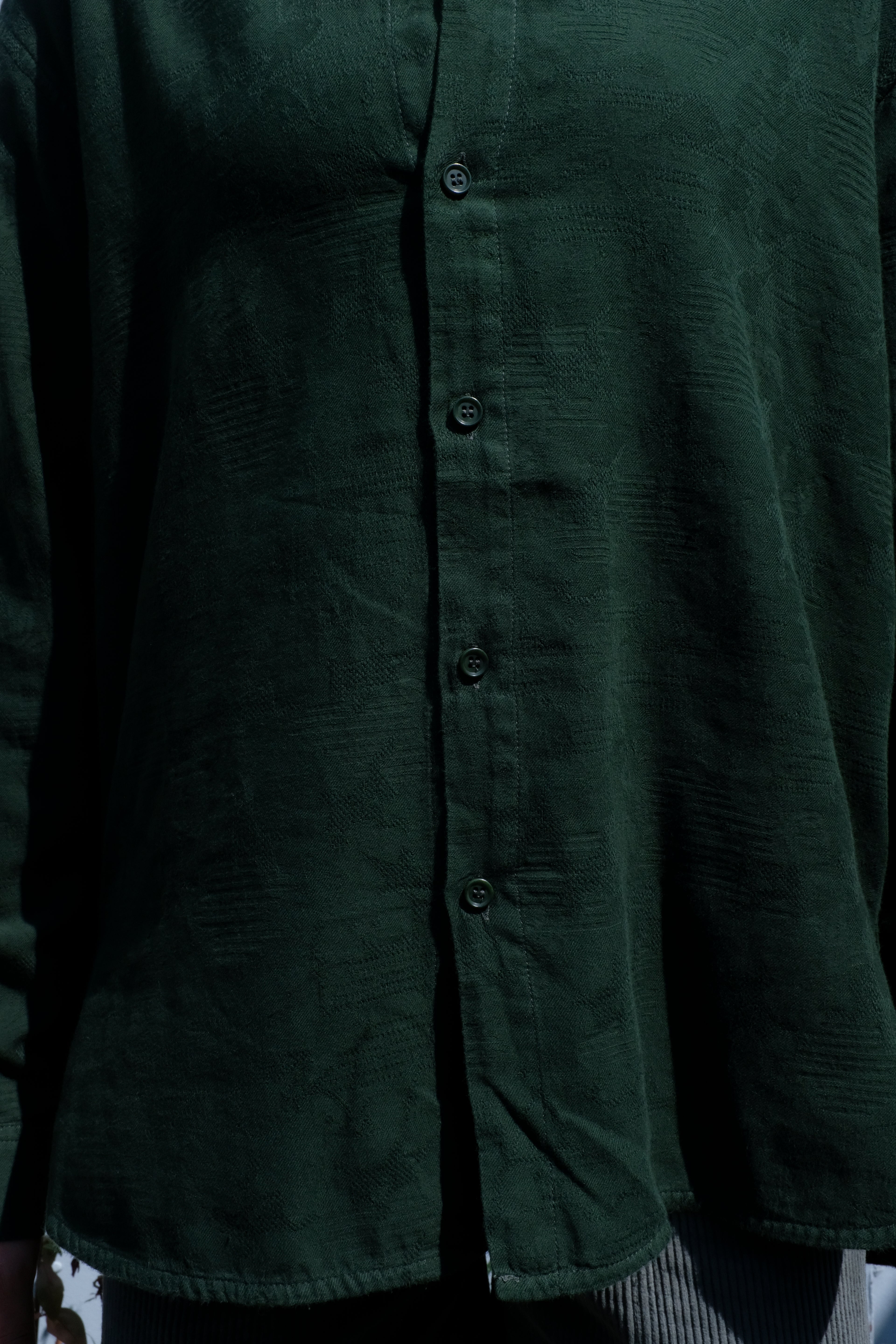 Henrik Vibskov - Big Toad Shirt - Bottle Green - fabriv detail