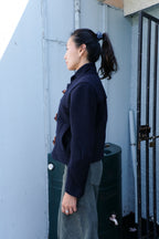 Henrik Vibskov - Duffle Jacket - Navy Duffle -side