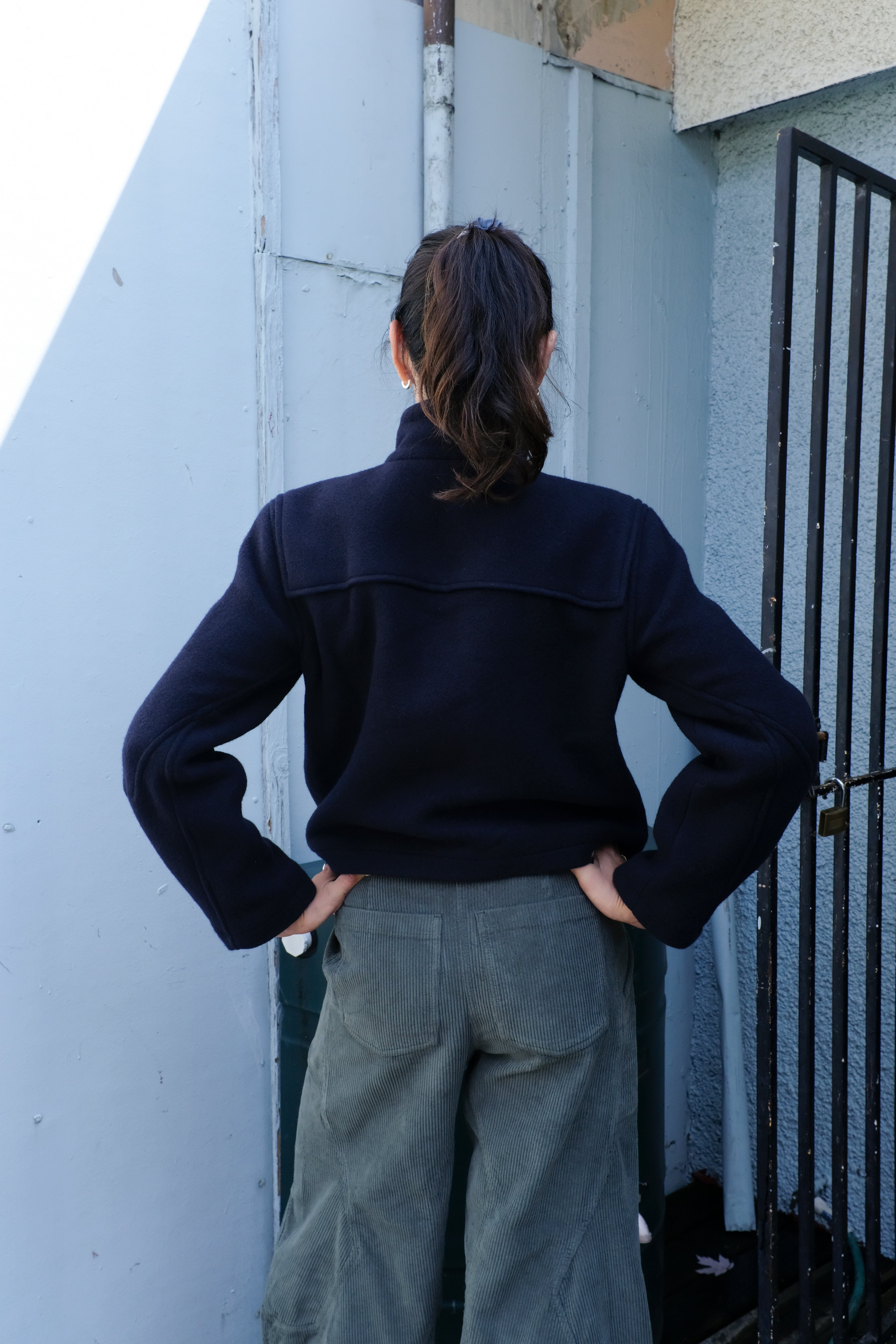 Henrik Vibskov - Duffle Jacket - Navy Duffle -back