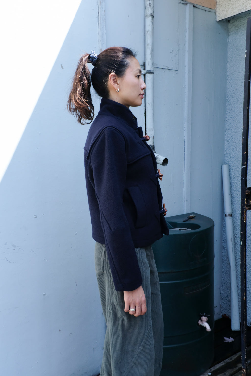 Henrik Vibskov - Duffle Jacket - Navy Duffle -side