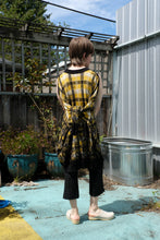 Load image into Gallery viewer, Henrik Vibskov - Faded Bumble Knit Sweater - Blurry Black Yellow Check - back
