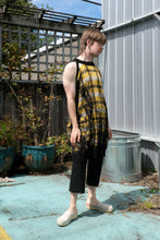 Load image into Gallery viewer, Henrik Vibskov - Faded Bumble Knit Sweater - Blurry Black Yellow Check - side

