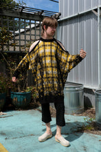 Load image into Gallery viewer, Henrik Vibskov - Faded Bumble Knit Sweater - Blurry Black Yellow Check - front
