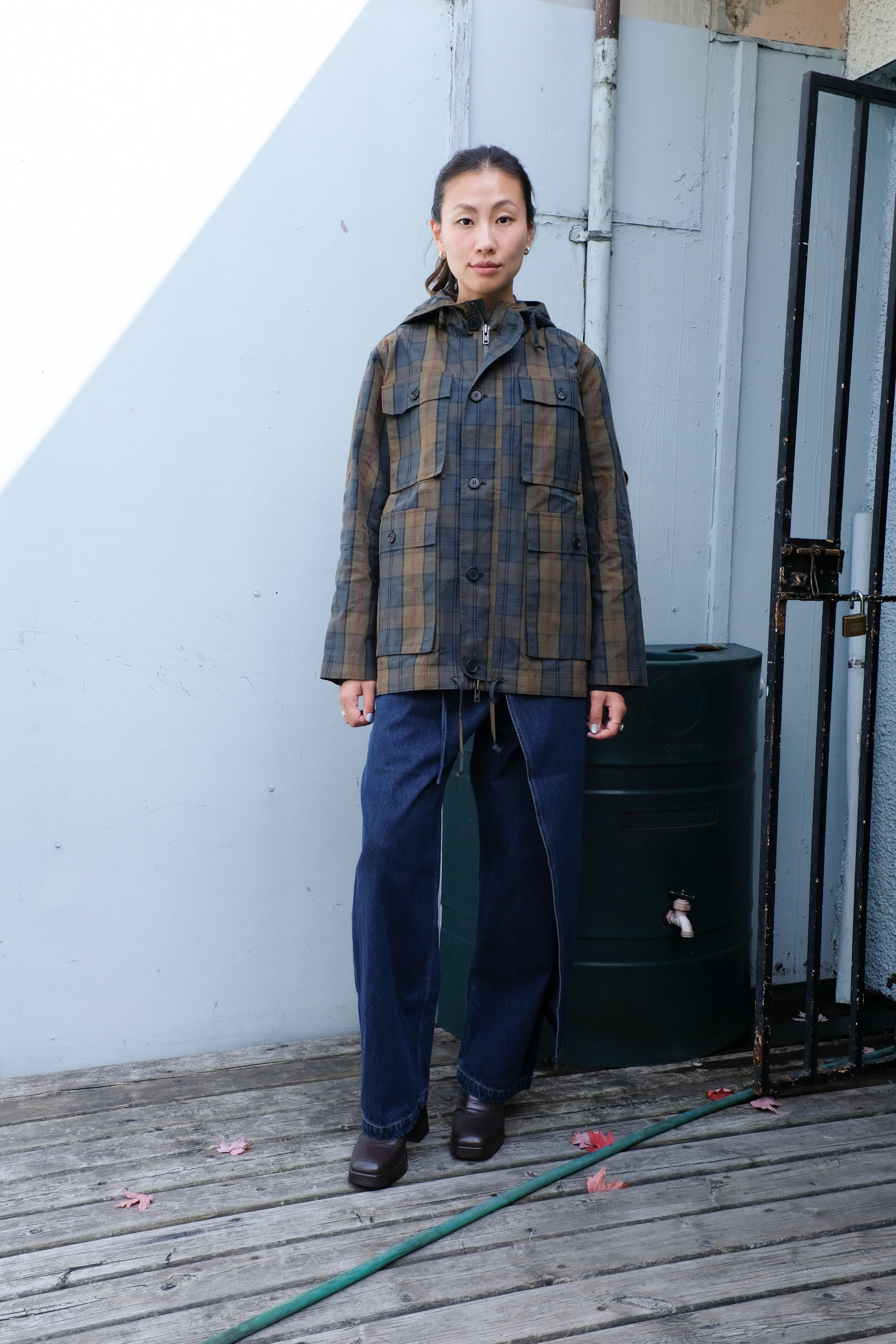 Henrik Vibskov - Field Parka - Tartan Dry Wax - front