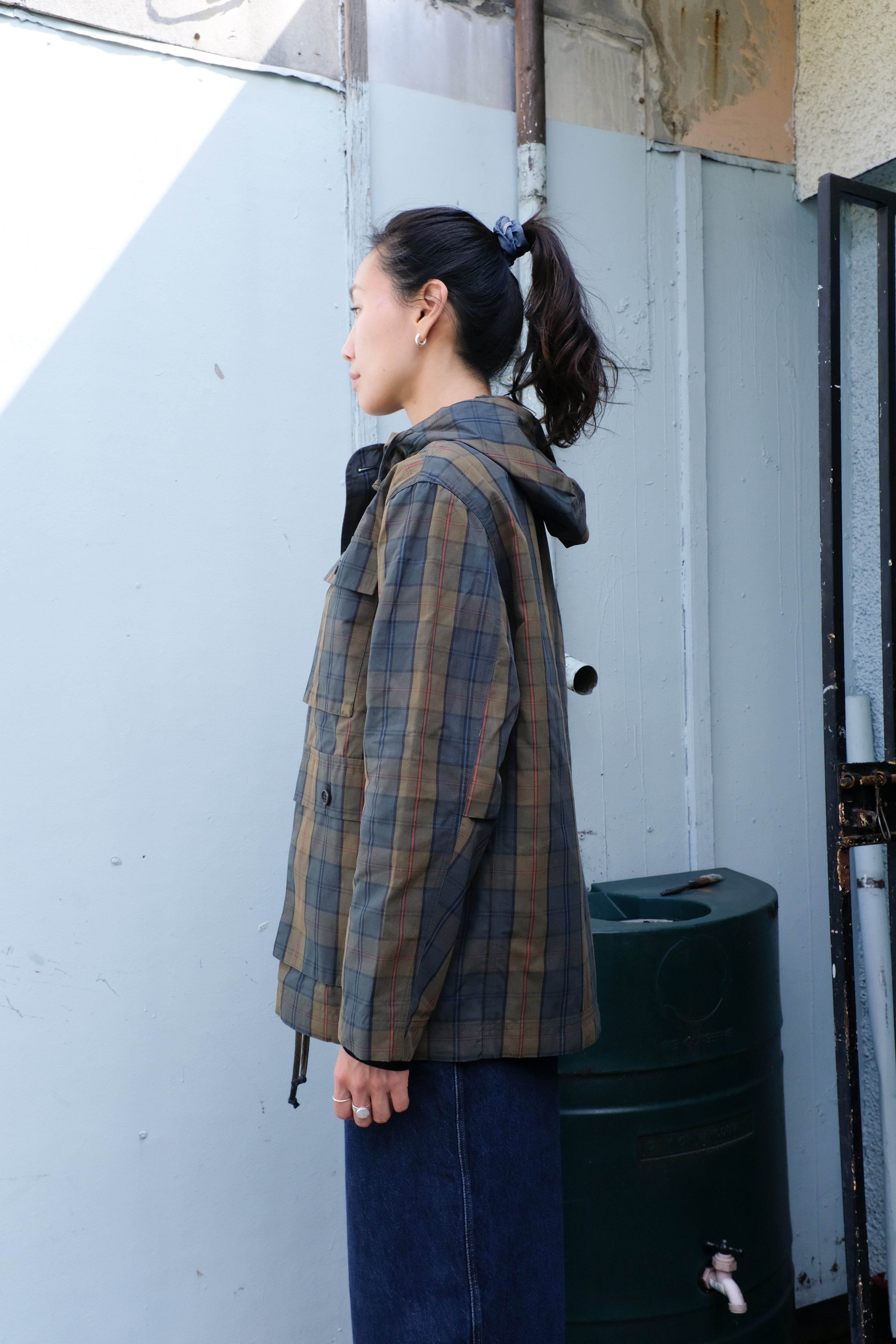 Henrik Vibskov - Field Parka - Tartan Dry Wax -side