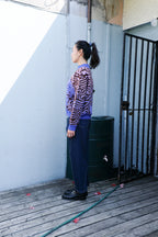 Henrik Vibskov - Amphi Pants - Rinse Denim - Labyrinth Sweater - Blue Frog -side