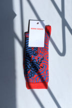 Labyrinth Sock - Mandarin Blue Maze (36-40)