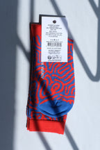Labyrinth Sock - Mandarin Blue Maze (36-40)