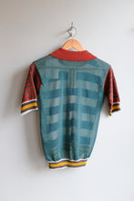 Load image into Gallery viewer, henrik Vibskov - Mix Polo M - Teal Mix - flat back
