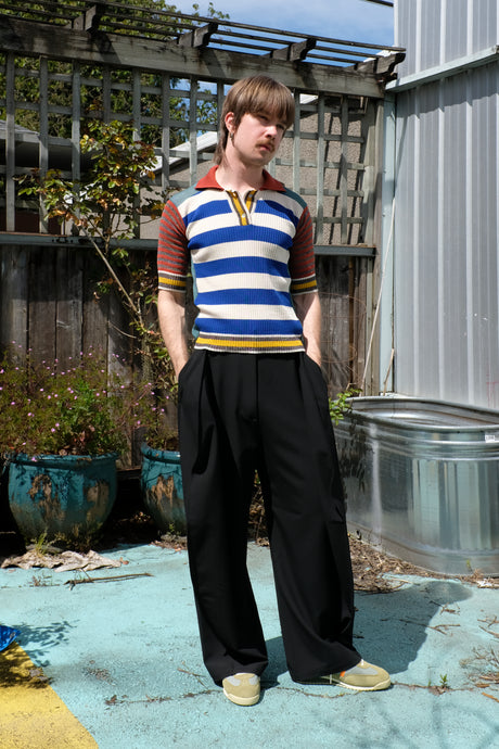 henrik Vibskov - Mix Polo M - Teal Mix - front