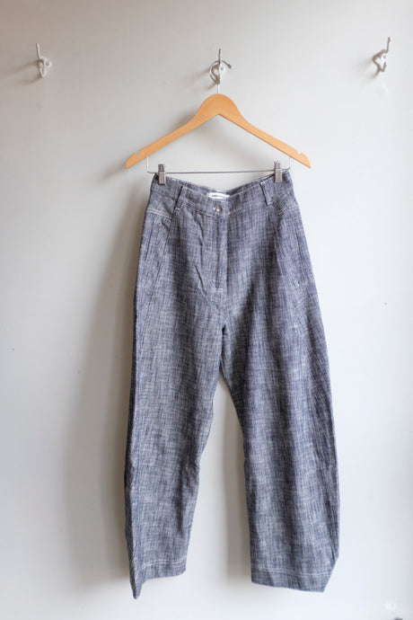 henrik Vibskov - Post Denim Pants - Blue White Blur - flat front