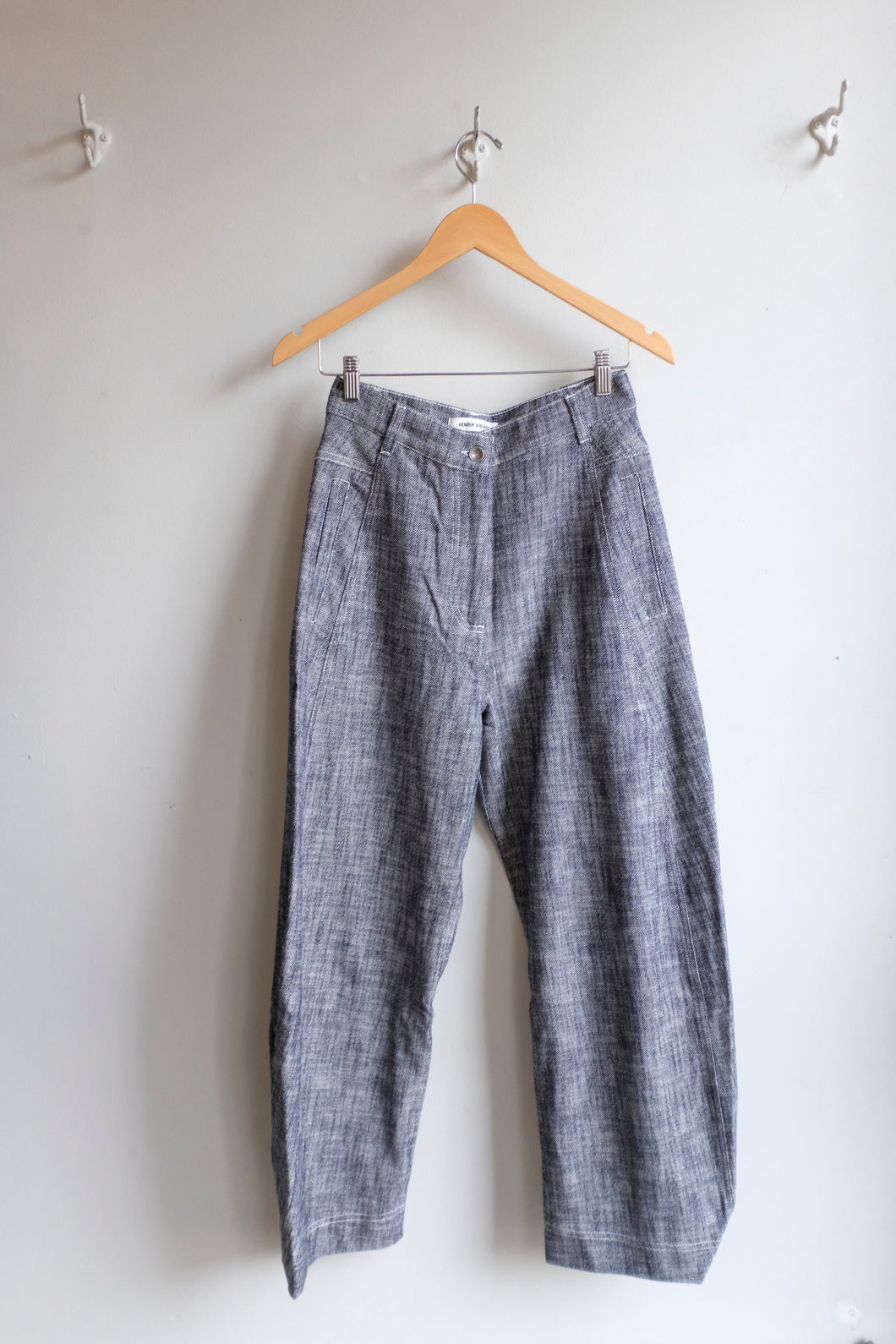 henrik Vibskov - Post Denim Pants - Blue White Blur - flat front