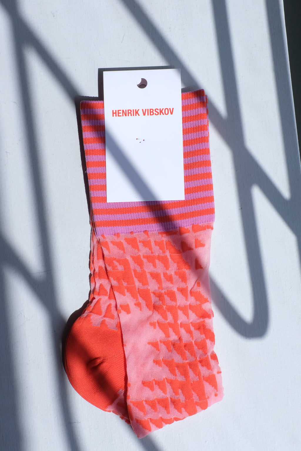 Puzzle Knee Sock - Mandarin Purple Tiles (36-40)