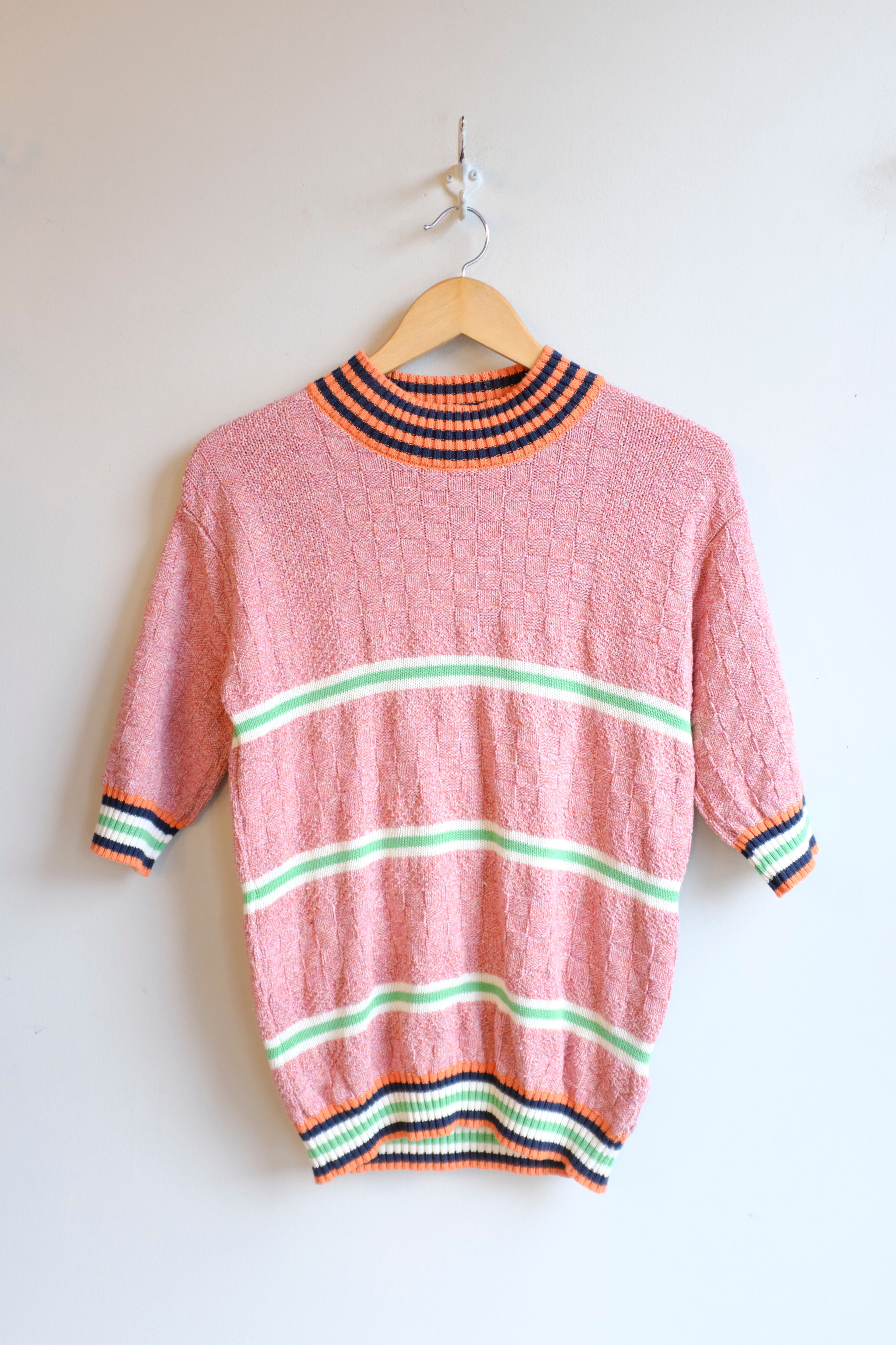 Henrik Vibskov - Safe-T Knit - Orange Lilac Denim - flat front