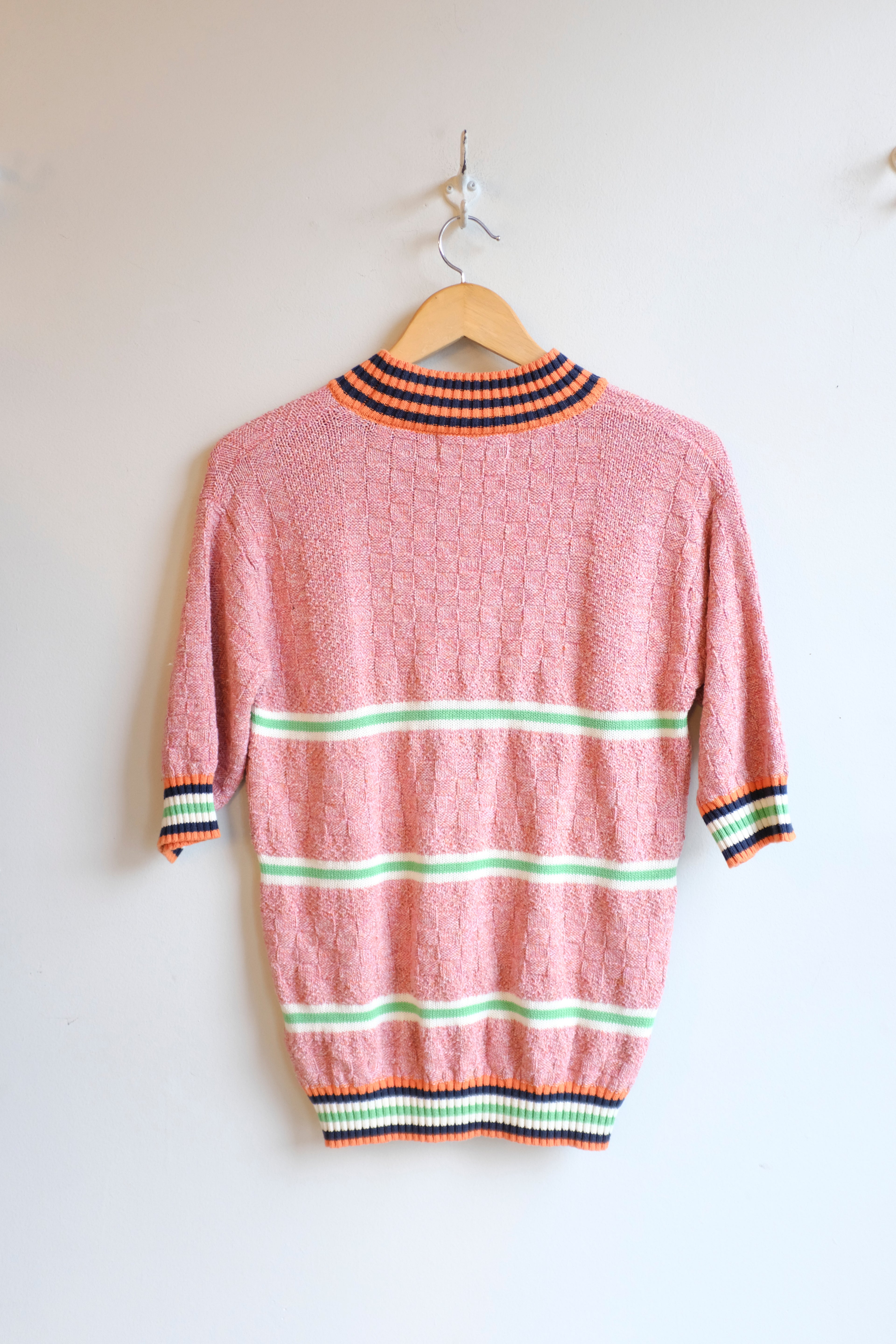 Henrik Vibskov - Safe-T Knit - Orange Lilac Denim - flat back