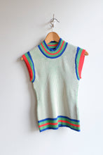 Load image into Gallery viewer, henrik Vibskov - Scuba Knits Top - Green Beige Grid - flat front
