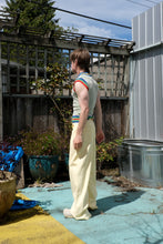 Load image into Gallery viewer, henrik Vibskov - Scuba Knits Top - Green Beige Grid - Wemoto - Stef Twill Pant - Vanilla - side
