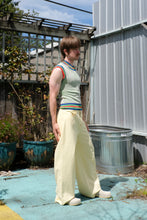 Load image into Gallery viewer, henrik Vibskov - Scuba Knits Top - Green Beige Grid - Wemoto - Stef Twill Pant - Vanilla -  side
