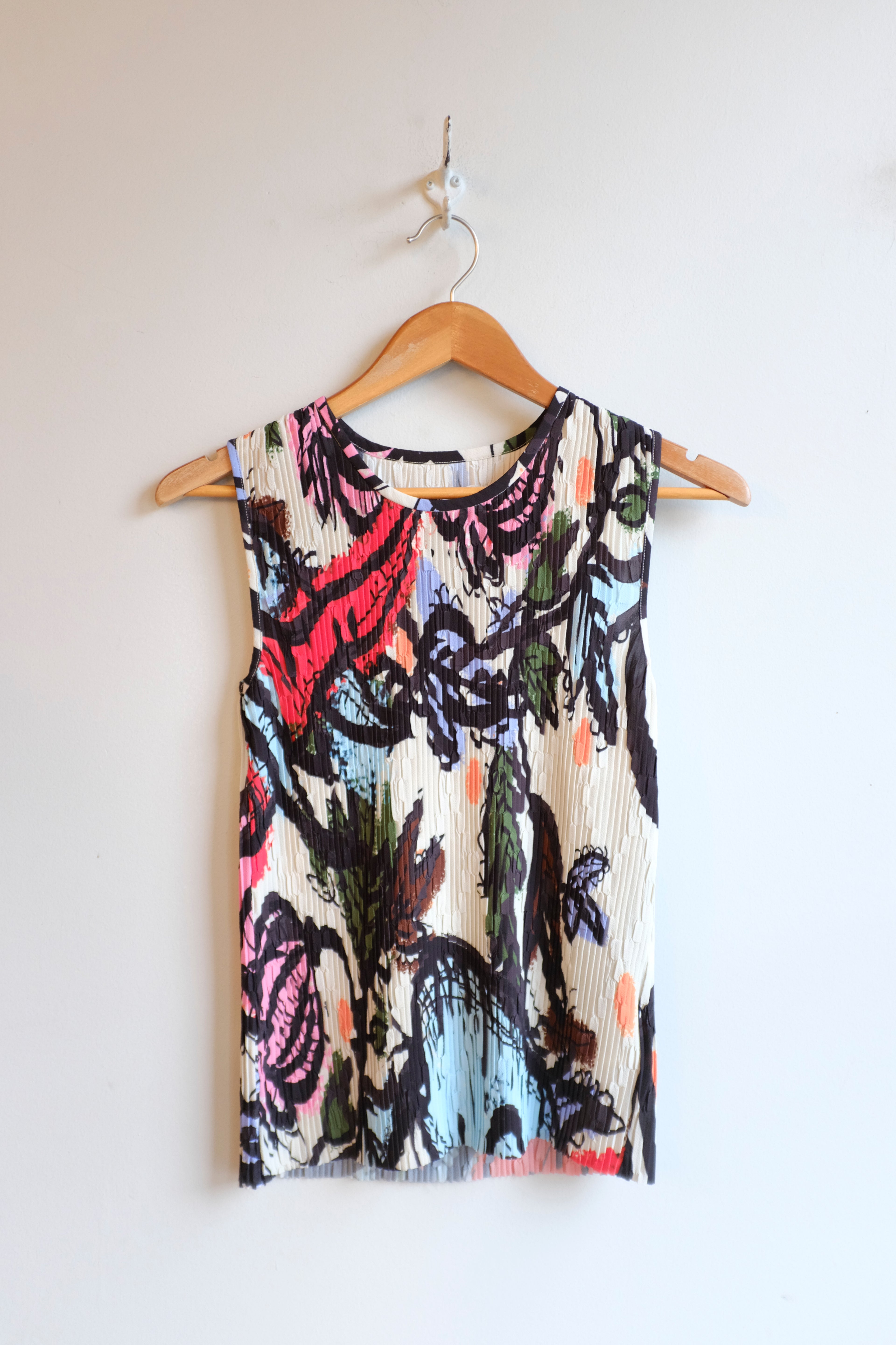 Henrik Vibskov - Sleeveless Plisse Top - Carrots - flat front