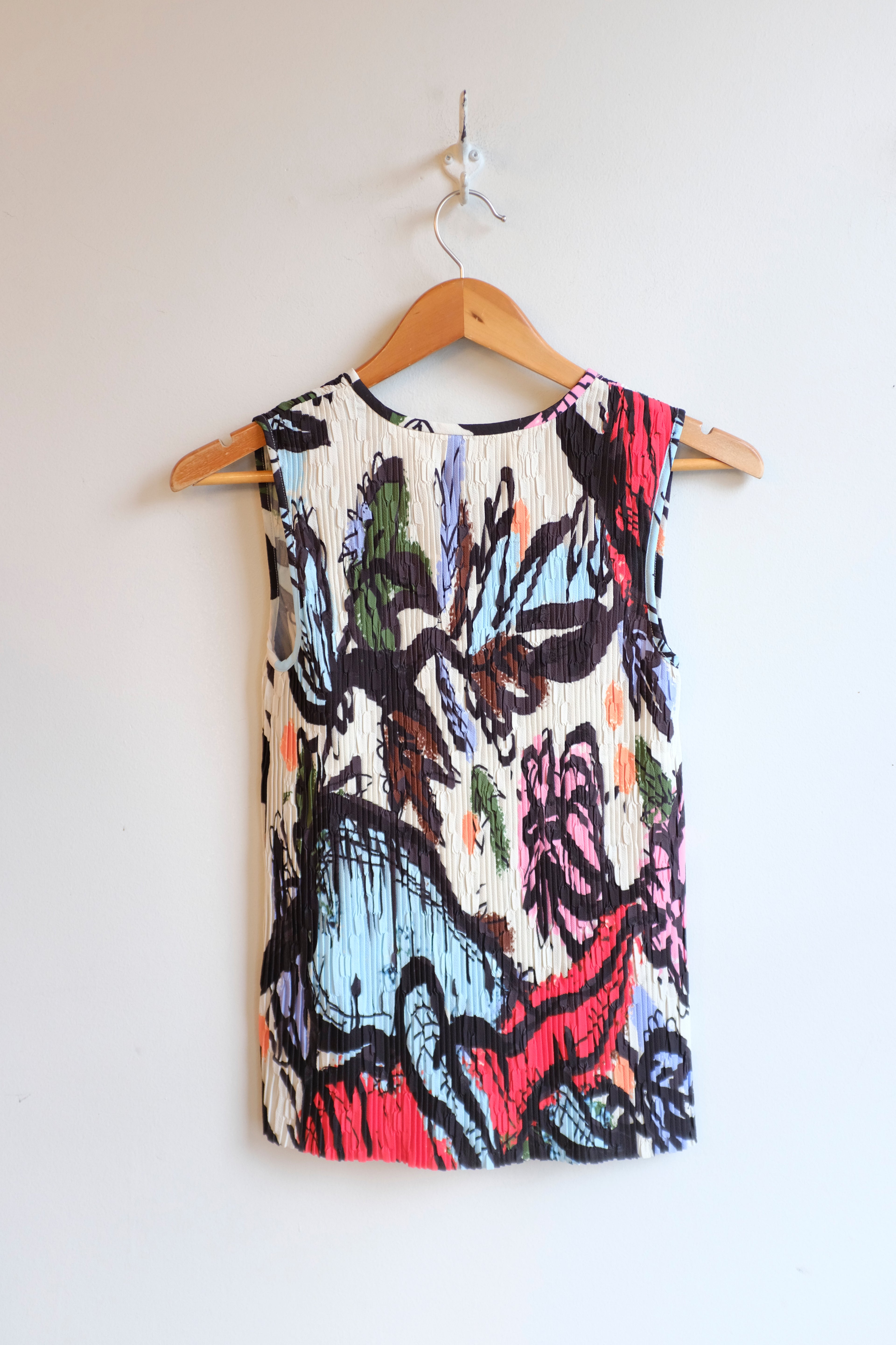 Henrik Vibskov - Sleeveless Plisse Top - Carrots - flat back