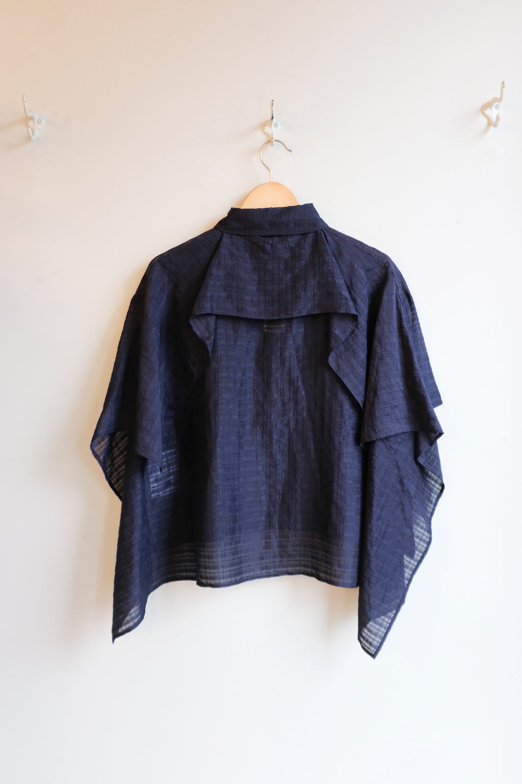 Henrik Vibskov - Square Shirt - Navy - flat back