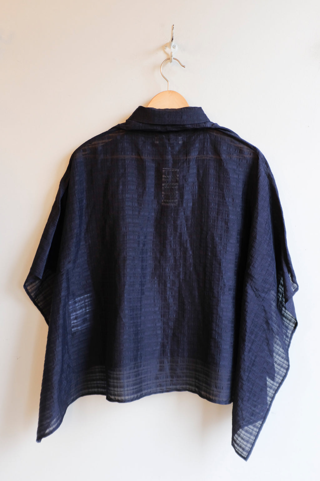 Henrik Vibskov - Square Shirt - Navy - flat back 2