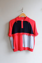 Henrik Vibskov - Suit Cover Polo Knit - Pink Light Blue Zeppelin - Flat - Front