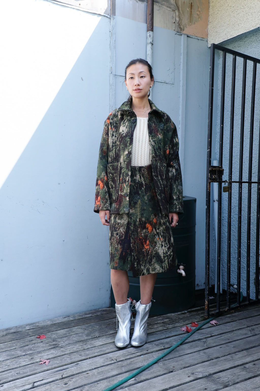 Henrik Vibskov - Wheel Jacket - Carry Skirt - Gobelin Swamp - front