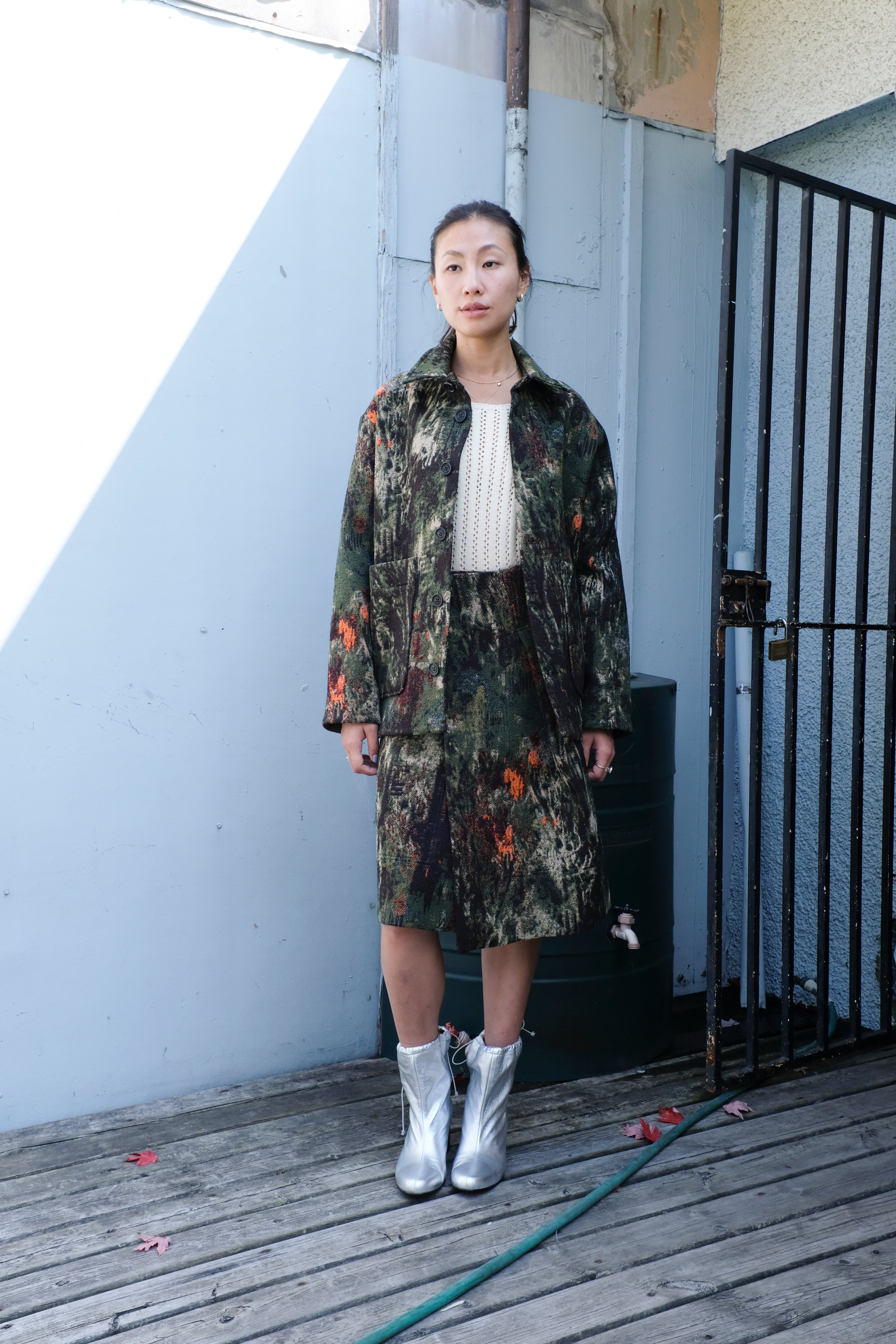 Henrik Vibskov - Wheel Jacket - Carry Skirt - Gobelin Swamp - front