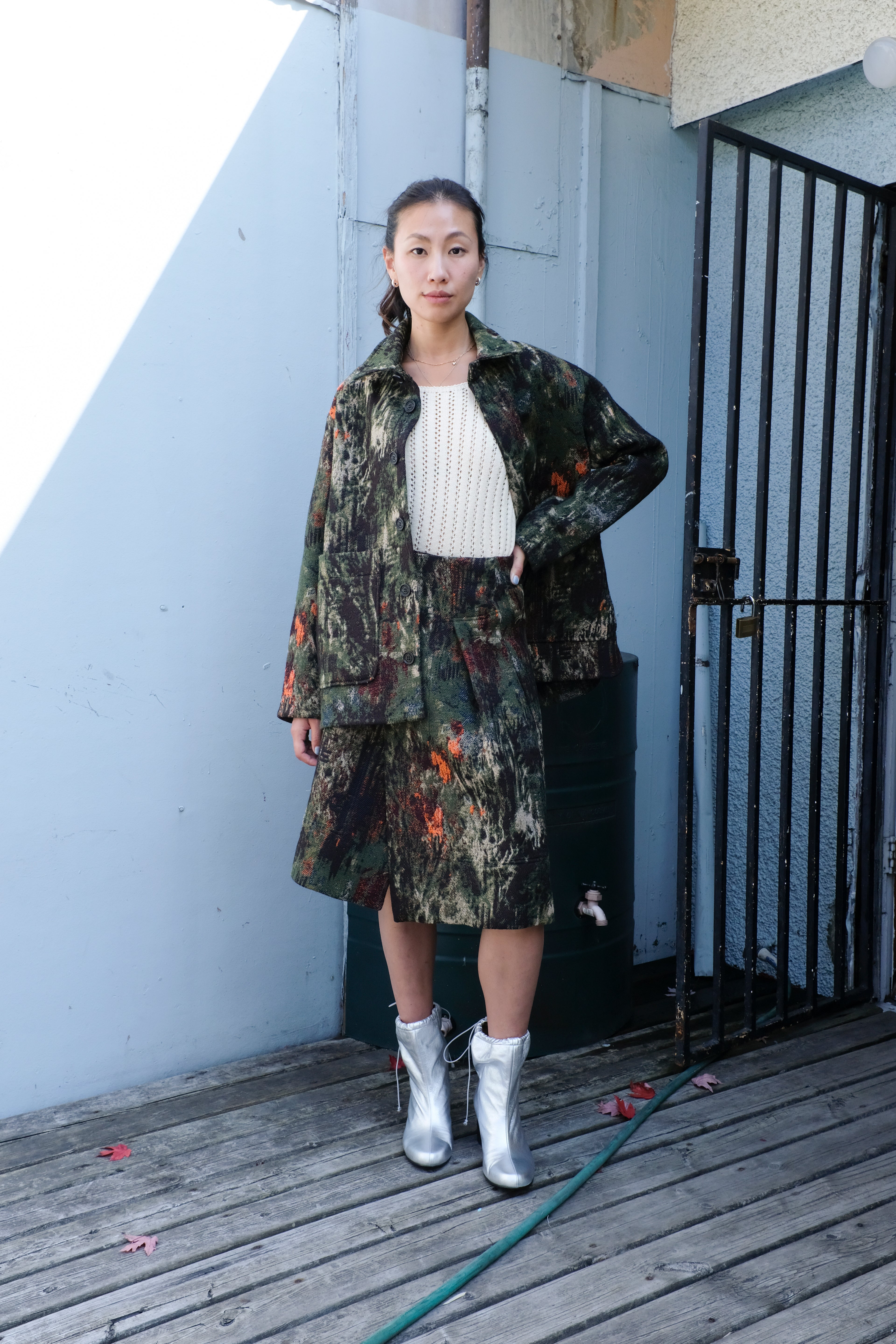 Henrik Vibskov - Wheel Jacket - Carry Skirt - Gobelin Swamp - front