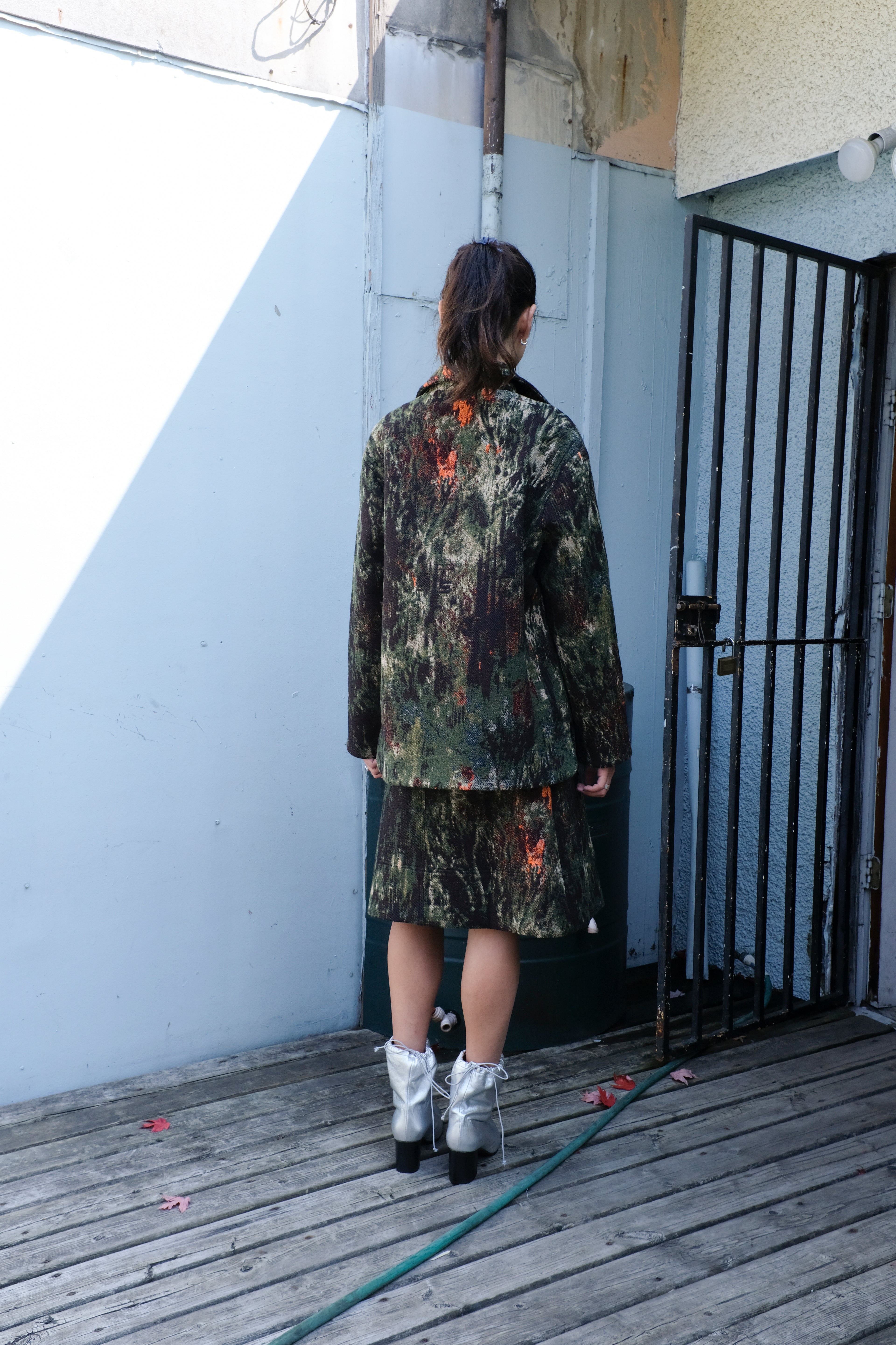 Henrik Vibskov - Wheel Jacket - Carry Skirt - Gobelin Swamp -back